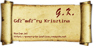 Gömöry Krisztina névjegykártya